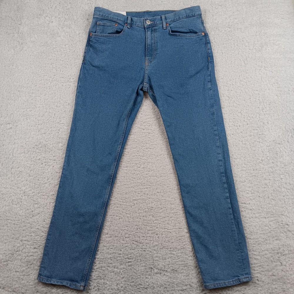 H&M Jean Slim Fit Men 34x32 Blue Stretch Denim 5-Pocket 1024256 5